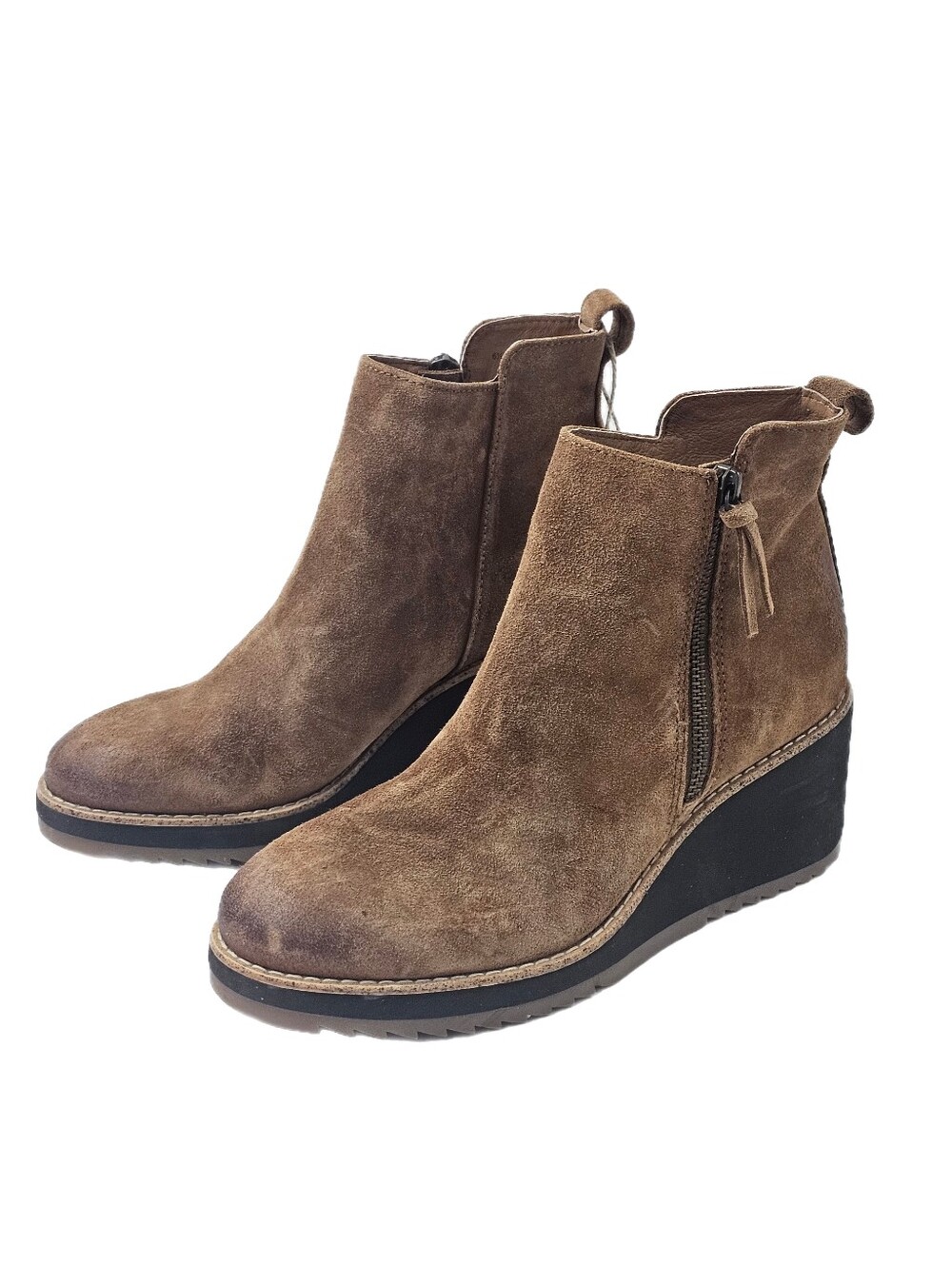 Söfft Emeree Waterproof Suede Wedge Chelsea Booties Taupe Brown 6.5M NWOB